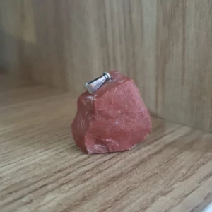 Pingente Jaspe Vermelho Pedra Bruta